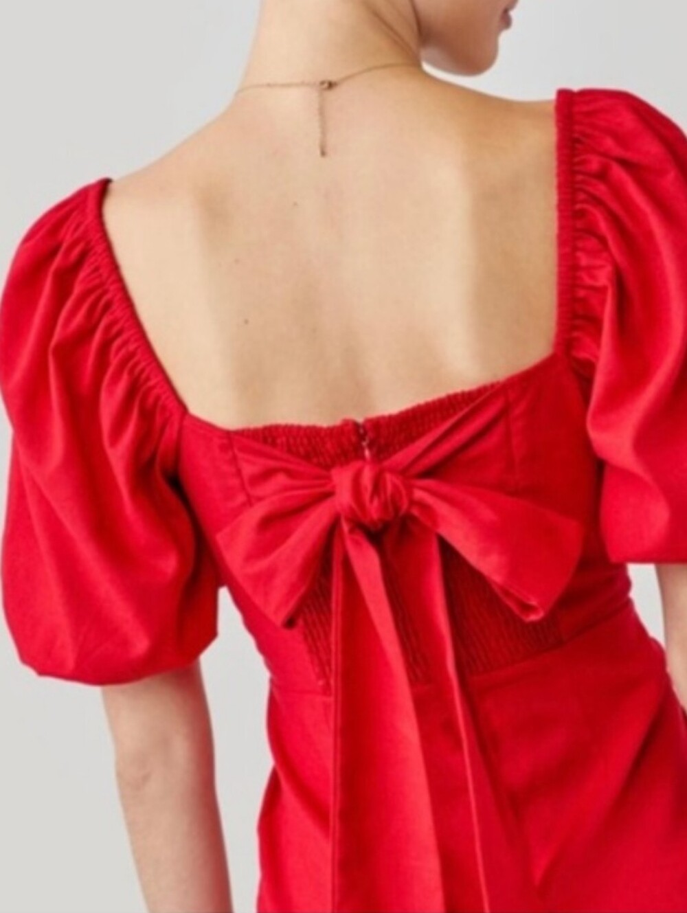 Mi Ami For Francesca's Red Puff Sleeve Mini Dress